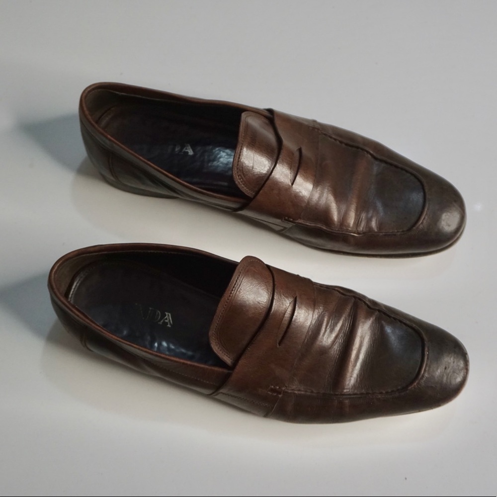 Men’s Leather Prada Loafers